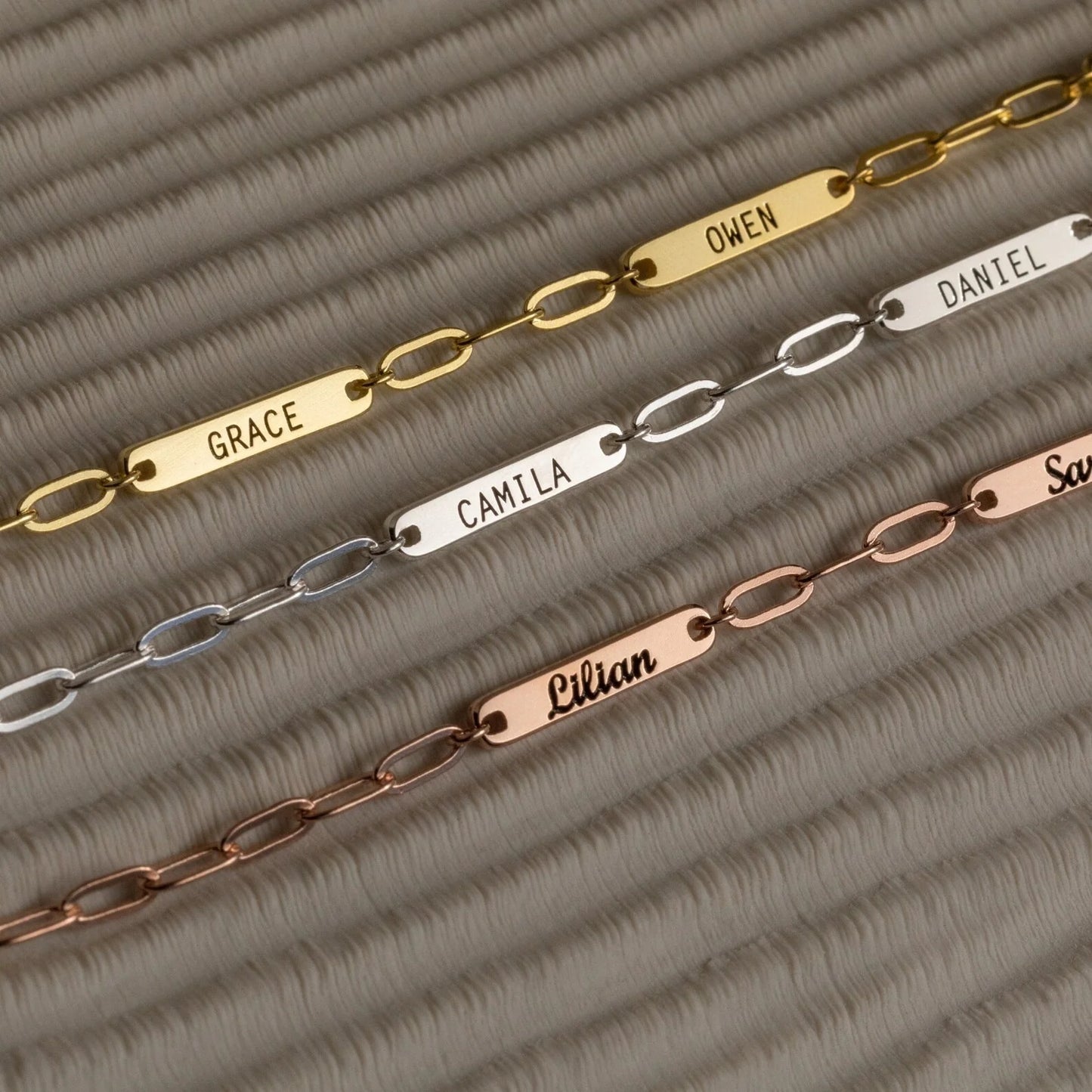 Personalized Tag Name Stainless Steel Rectangular Necklace