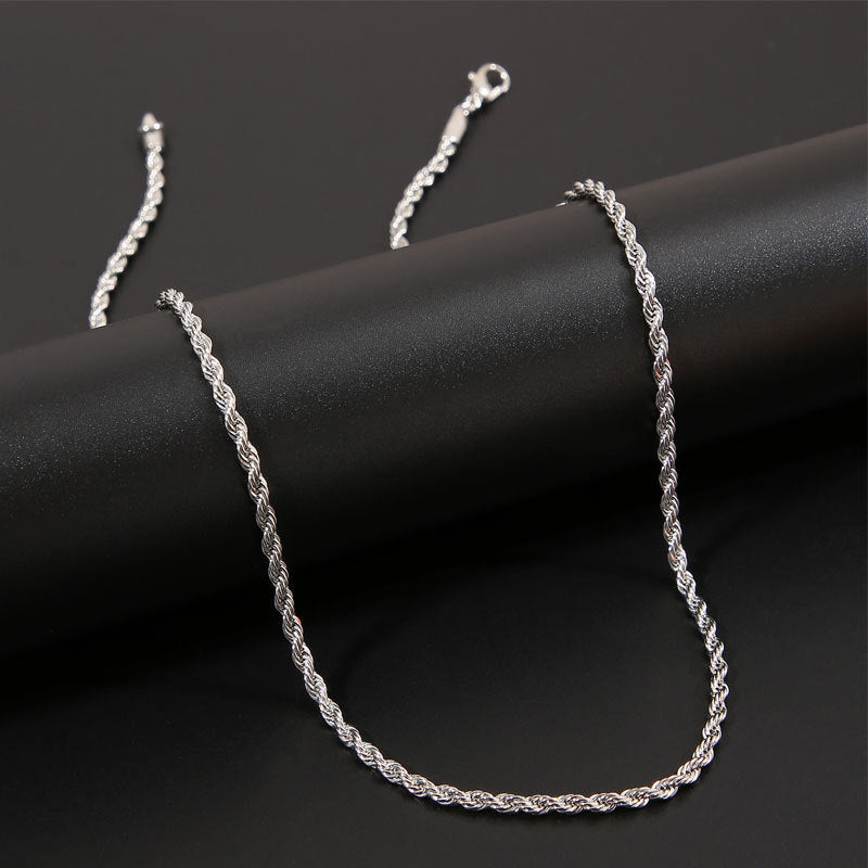 Hemp Flowers Chain Hip Hop Male Twisted String Chain Necklace