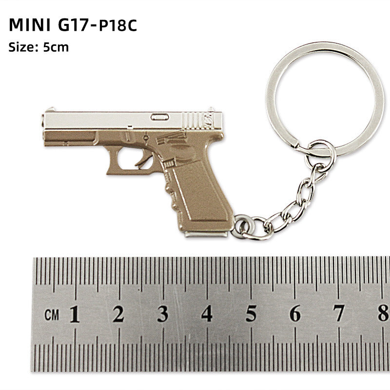 Alloy P92 Model G17 Sand Eagle Left Wheel Keychain