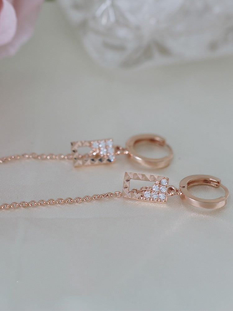 Geometric Square Women's Long Earrings