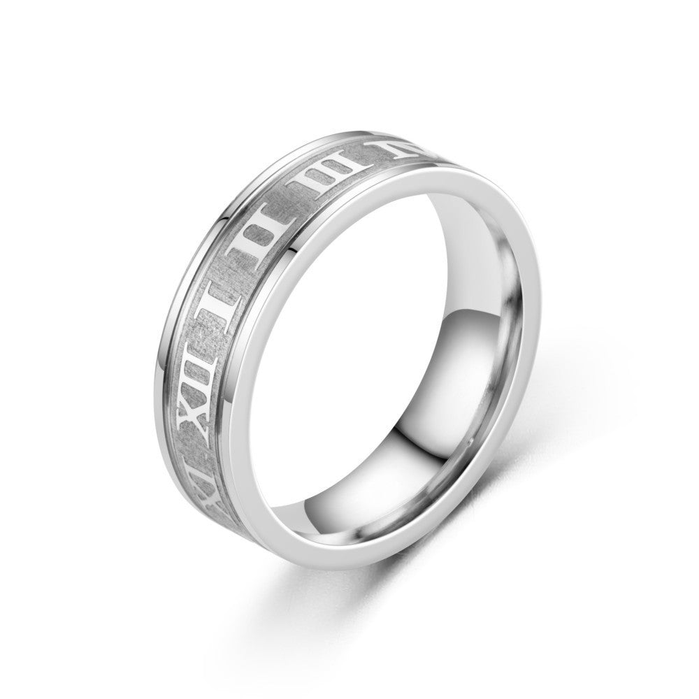 Simple Inner Arc Step Corrosion Roman Ring
