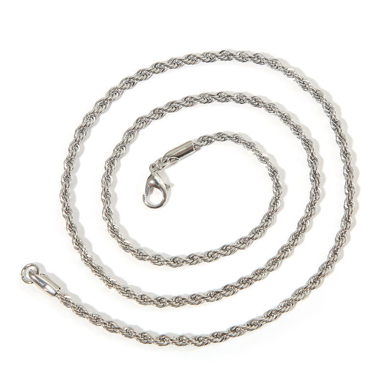 Hemp Flowers Chain Hip Hop Male Twisted String Chain Necklace