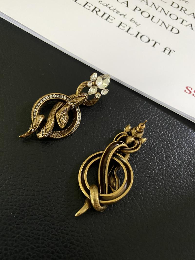 Retro Earrings Exaggerate The Temperament Of Court Snake Print
