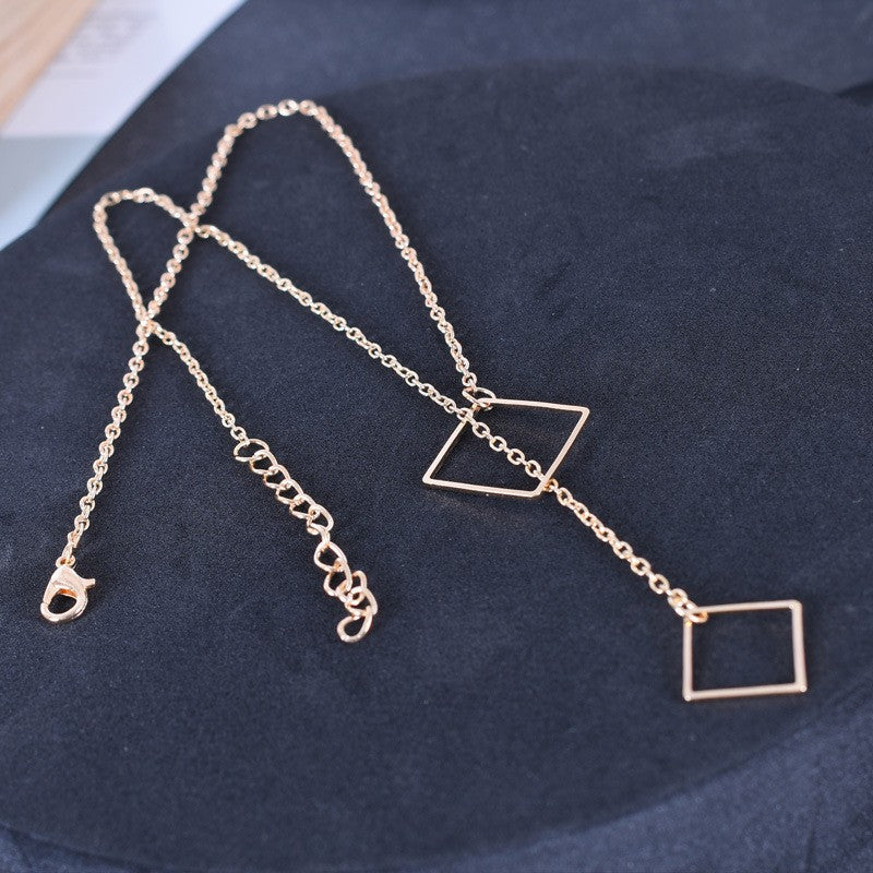 Creative Retro Simple Geometric Square Necklace