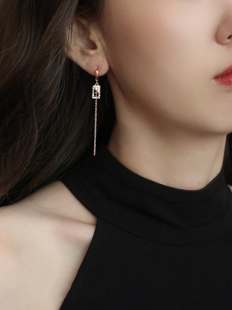 Geometric Square Women's Long Earrings