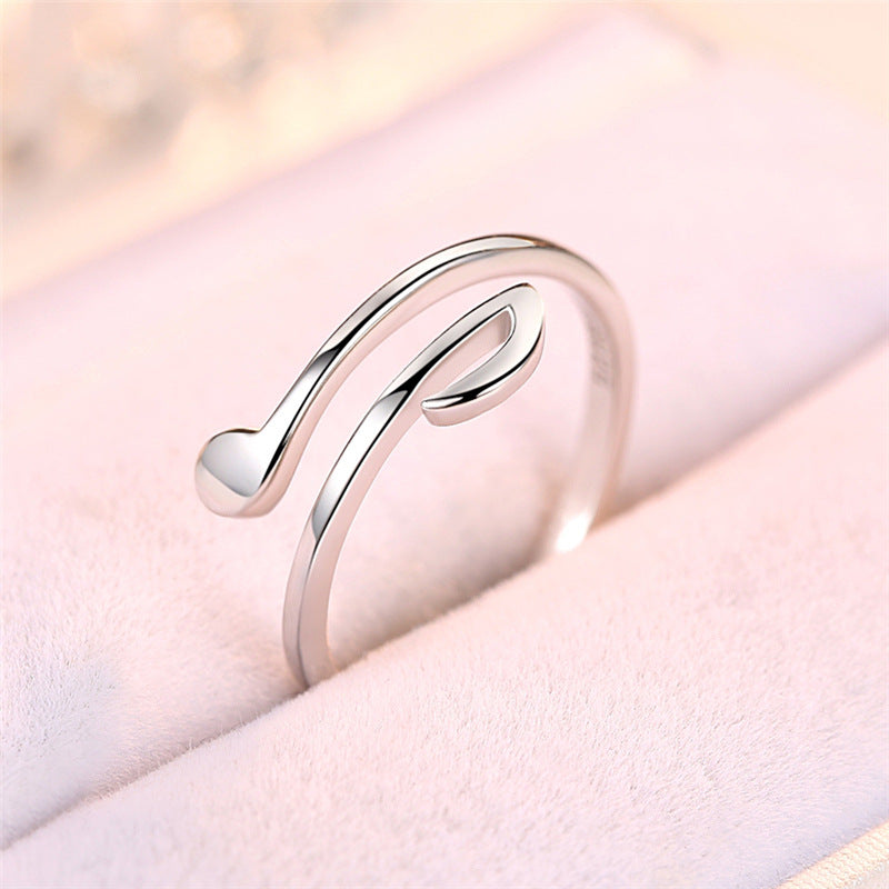 S925 Silver Hollow Form Jump Open Ring