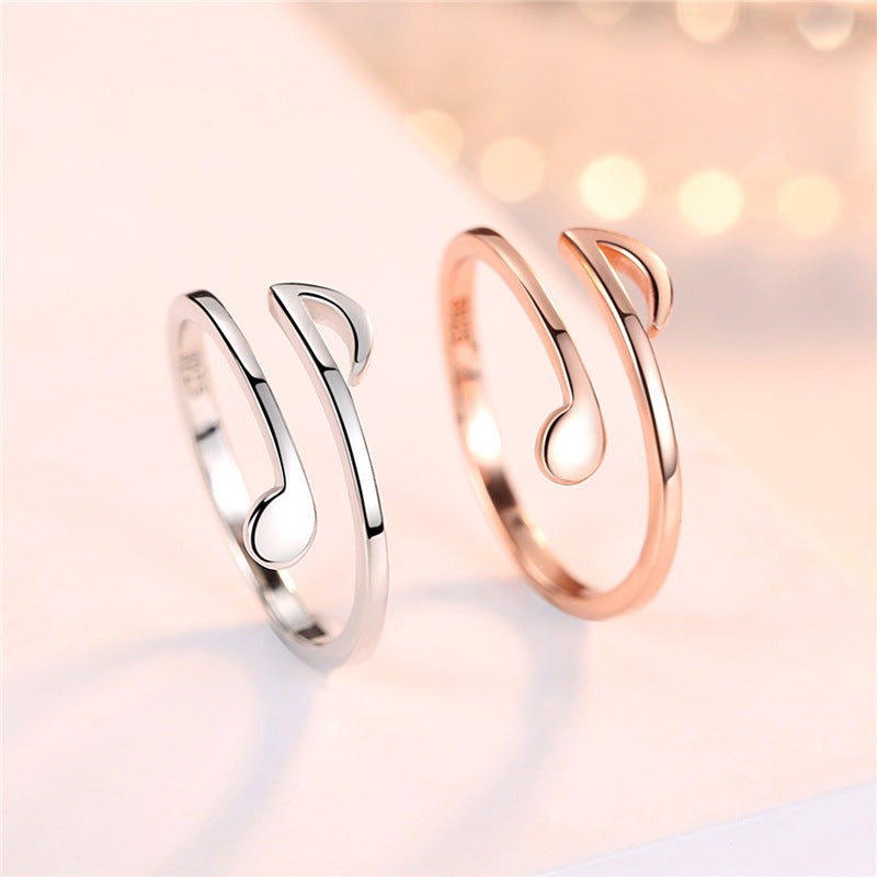 S925 Silver Hollow Form Jump Open Ring