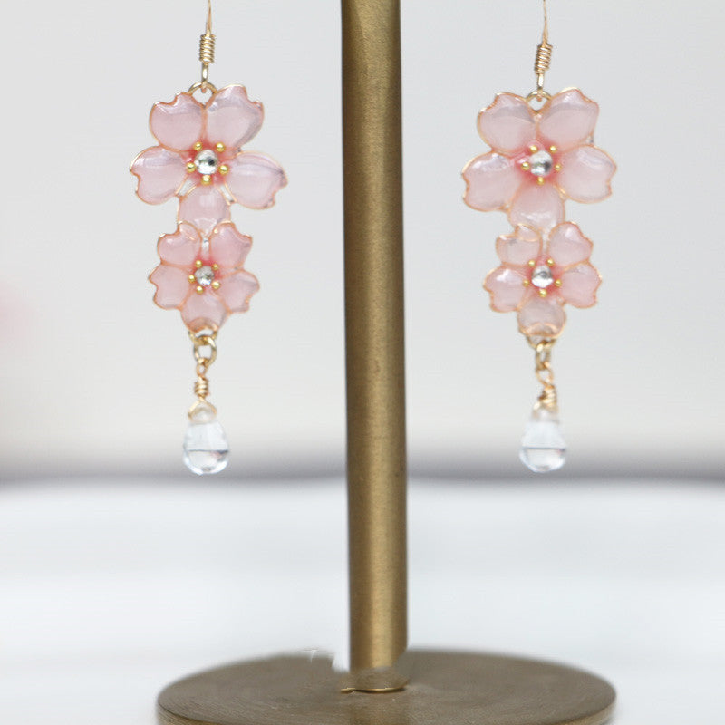 Cherry Blossom Earrings Flower-making Liquid Does Not Pair Into Trim