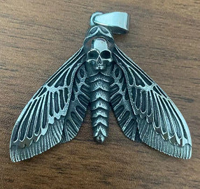 Stainless Steel Chain Skull Butterfly Wings Retro