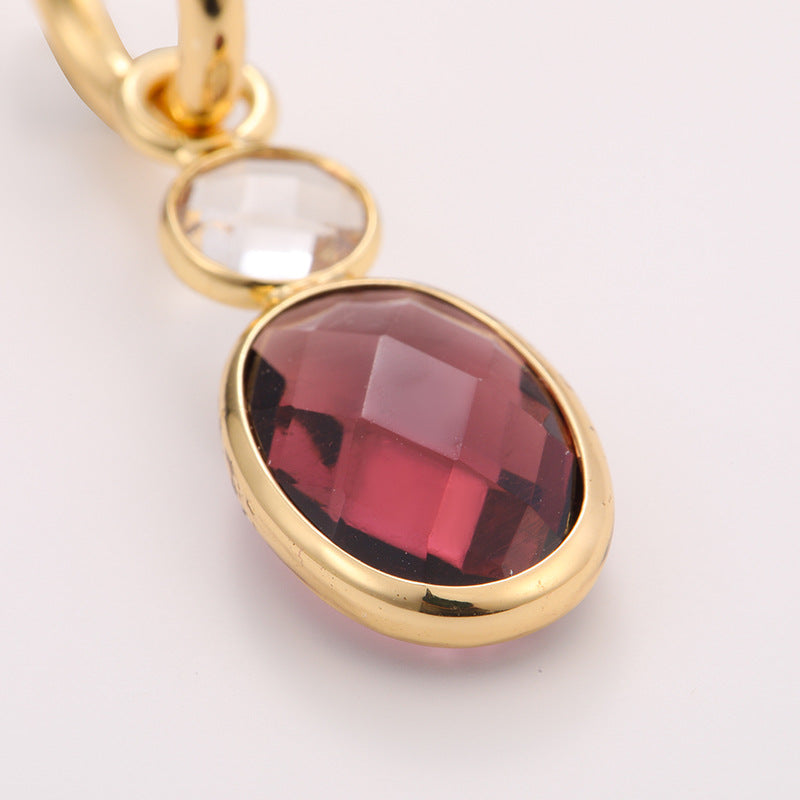 Cut Crystal Covered Gold Plated Earrings