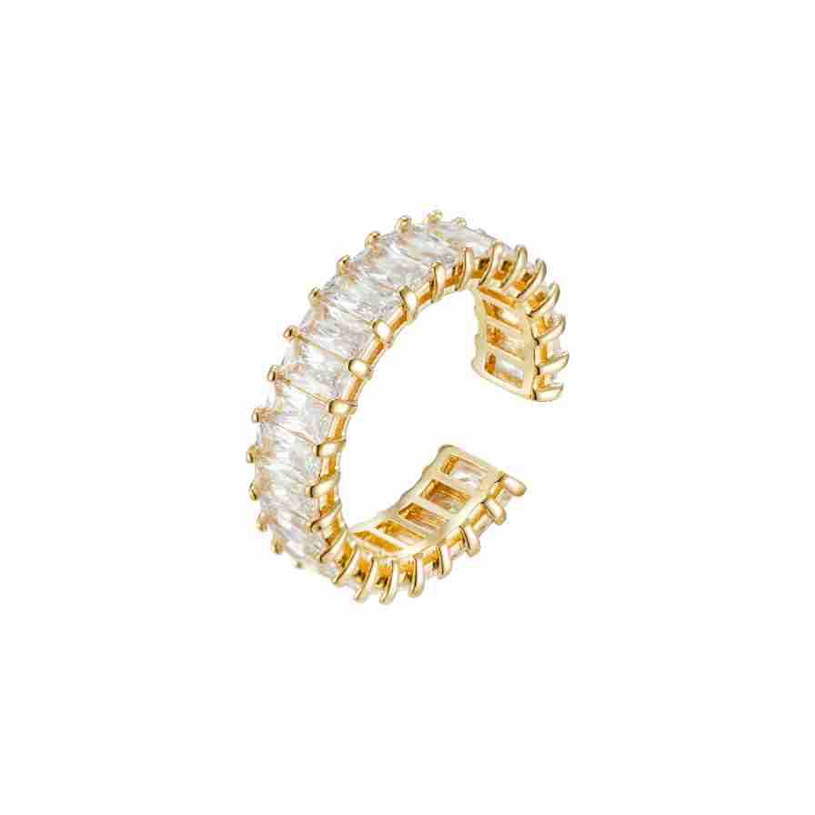 Square Zirconium Ring Female Cold Style