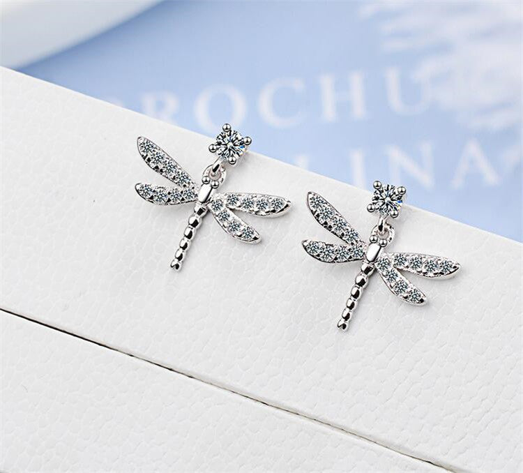 Women's Dragonfly Diamond Earrings