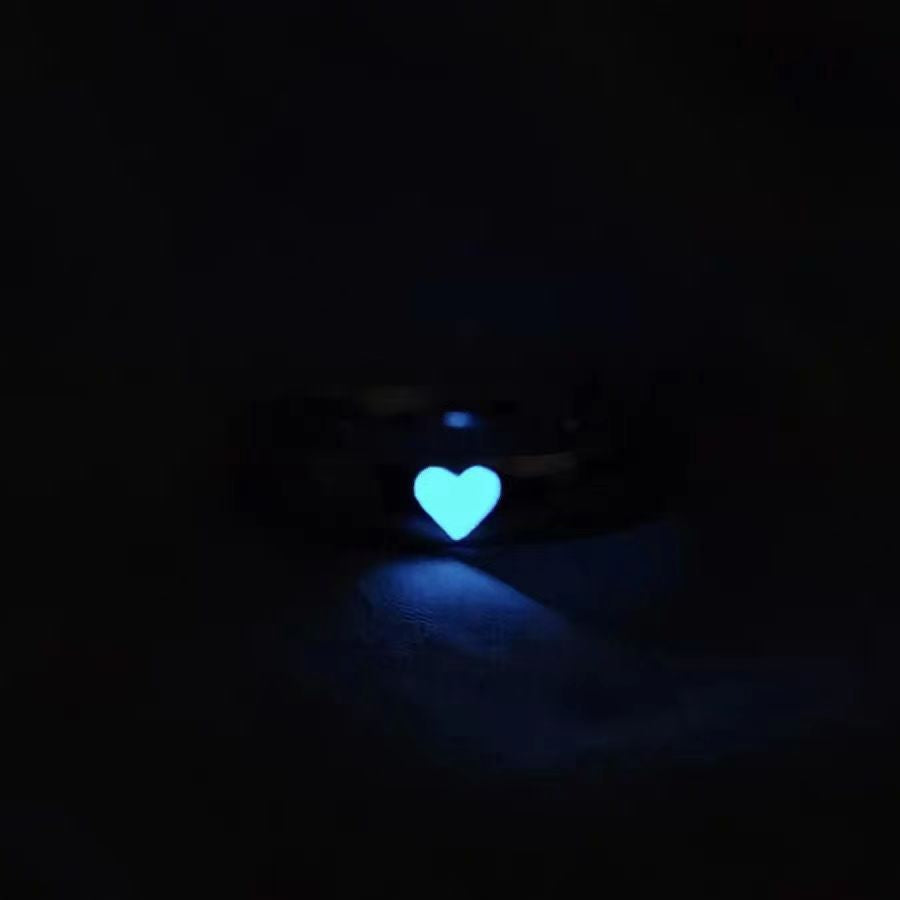 Adjustable Niche Heart Luminous Ring