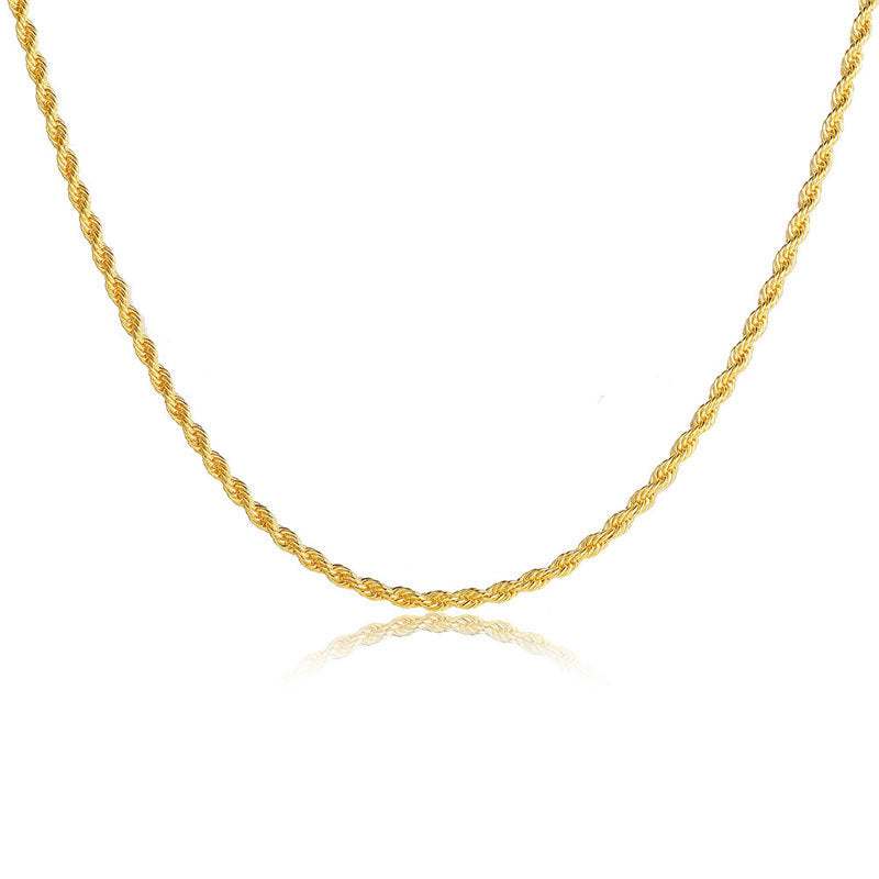 Hemp Flowers Chain Hip Hop Male Twisted String Chain Necklace