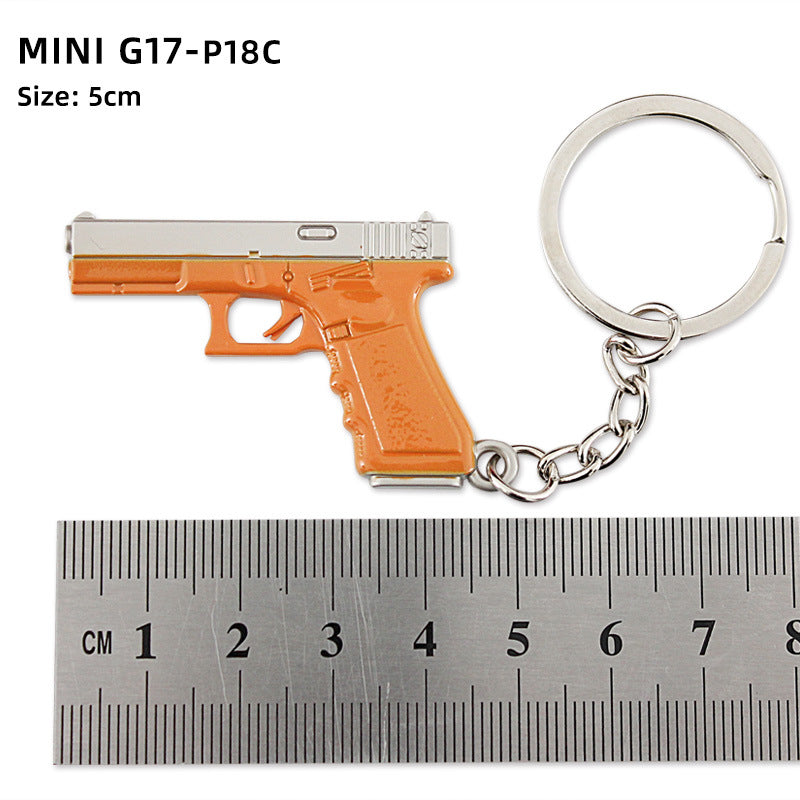 Alloy P92 Model G17 Sand Eagle Left Wheel Keychain