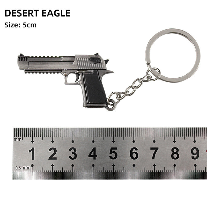 Alloy P92 Model G17 Sand Eagle Left Wheel Keychain