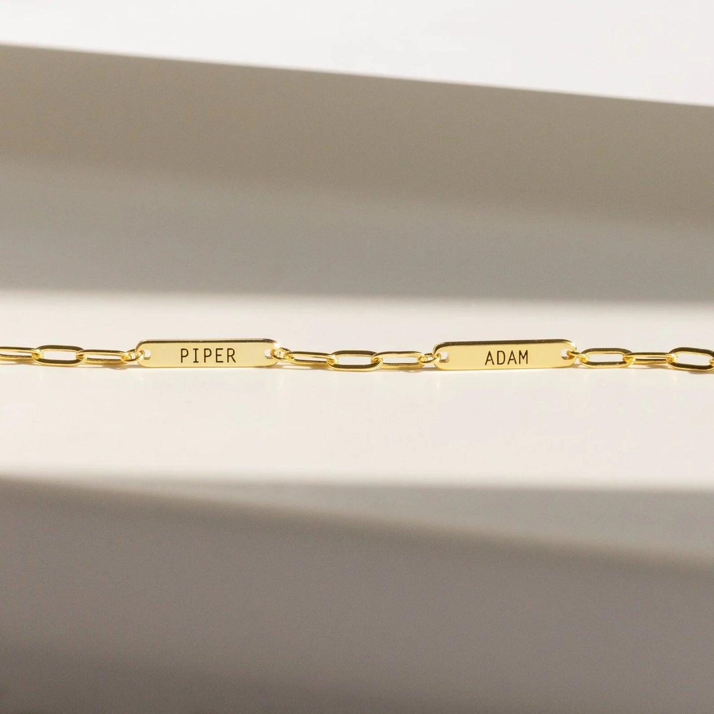 Personalized Tag Name Stainless Steel Rectangular Necklace