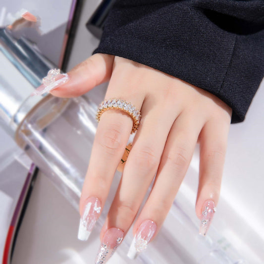 Square Zirconium Ring Female Cold Style