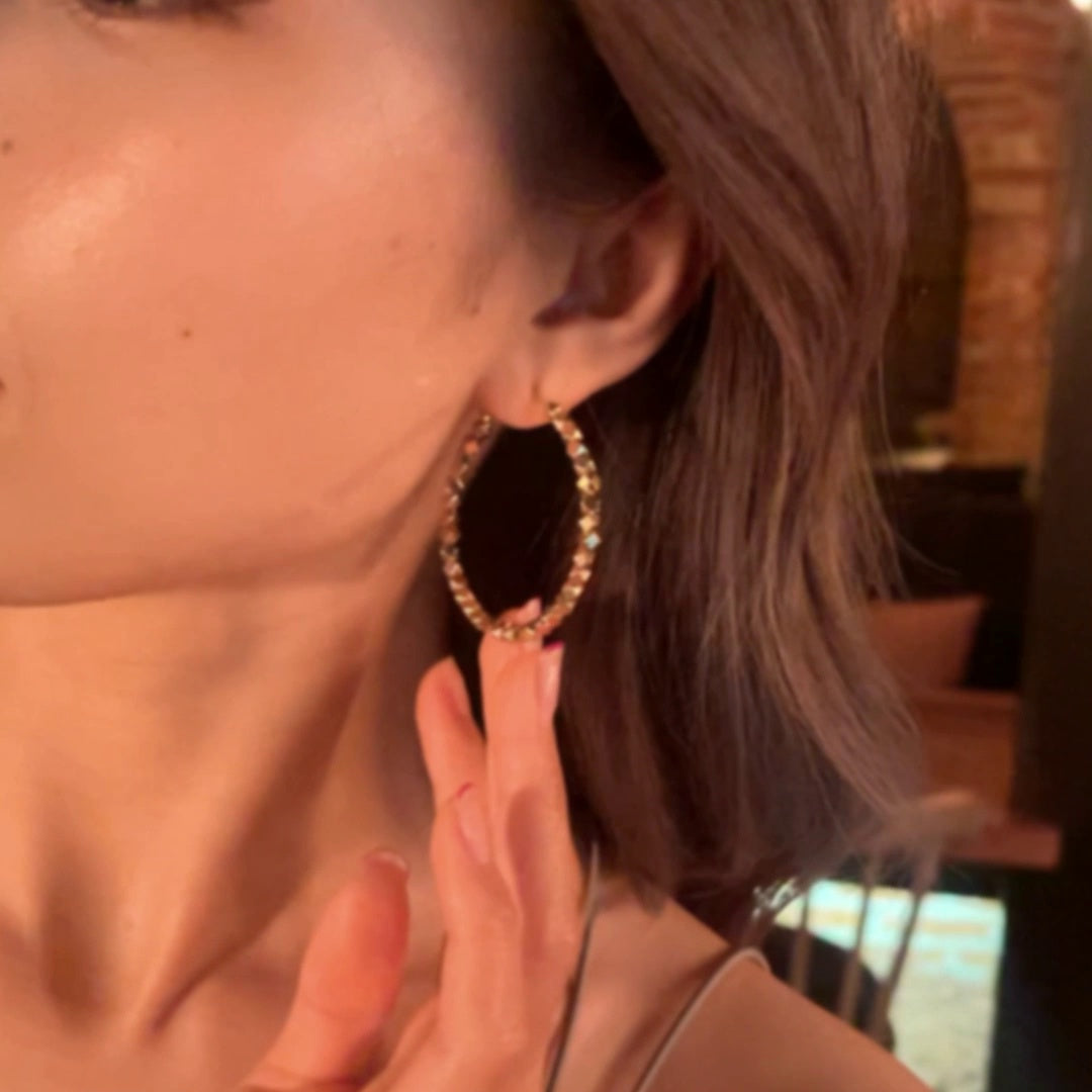 Broken Silver Trendy Niche Design Earrings