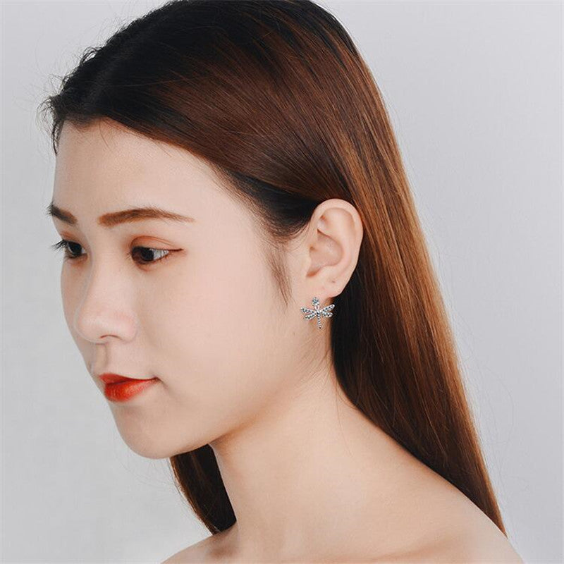 Women's Dragonfly Diamond Earrings