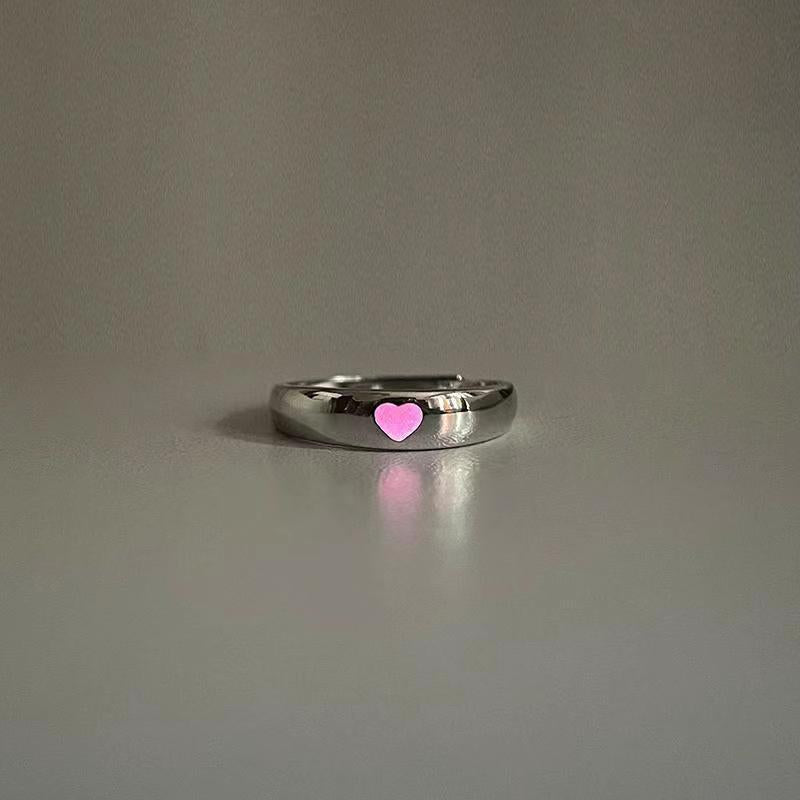 Adjustable Niche Heart Luminous Ring