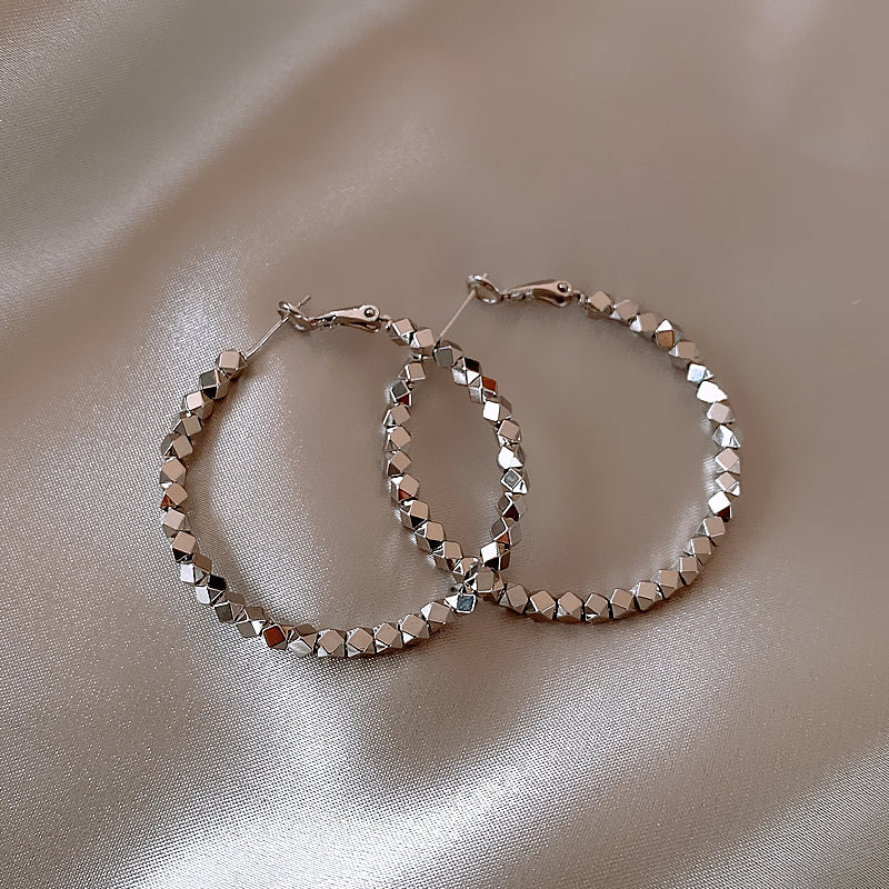 Broken Silver Trendy Niche Design Earrings