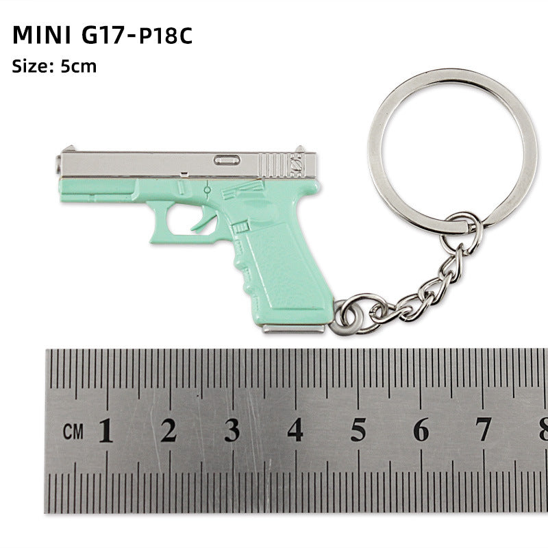 Alloy P92 Model G17 Sand Eagle Left Wheel Keychain