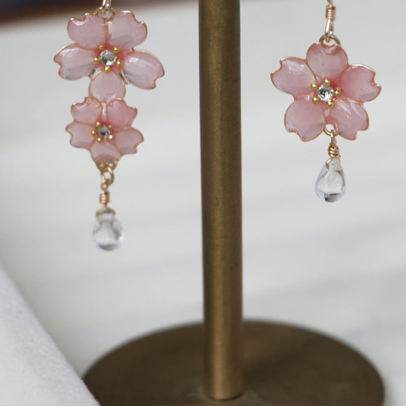 Cherry Blossom Earrings Flower-making Liquid Does Not Pair Into Trim