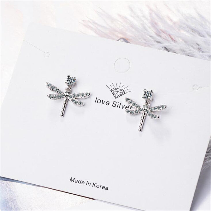 Women's Dragonfly Diamond Earrings
