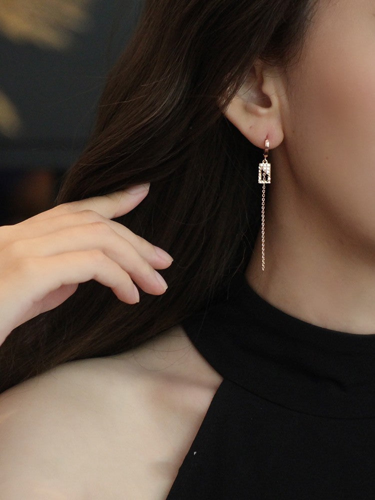 Geometric Square Women's Long Earrings