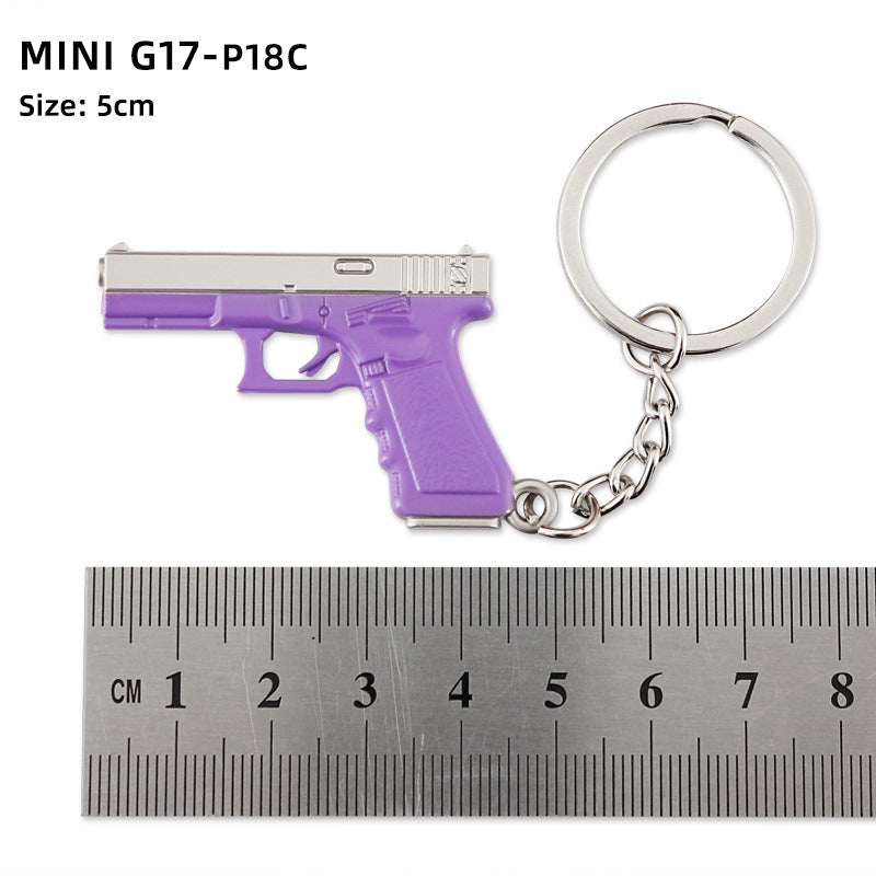 Alloy P92 Model G17 Sand Eagle Left Wheel Keychain